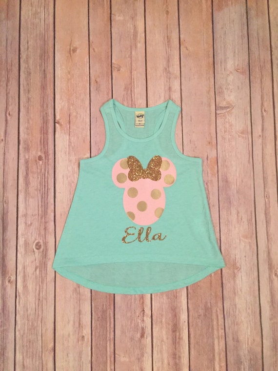 Minnie Mouse Girls Disney Tank Top by LeLeandTee on Etsy