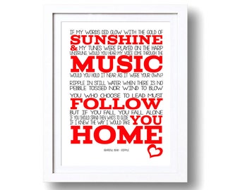 Song Lyrics Grateful Dead Ripple ( Print Only) Lyrics Art Song Print Music Lyrics Music Gifts Typography Lyrics Printed Lyrics Music Lovers