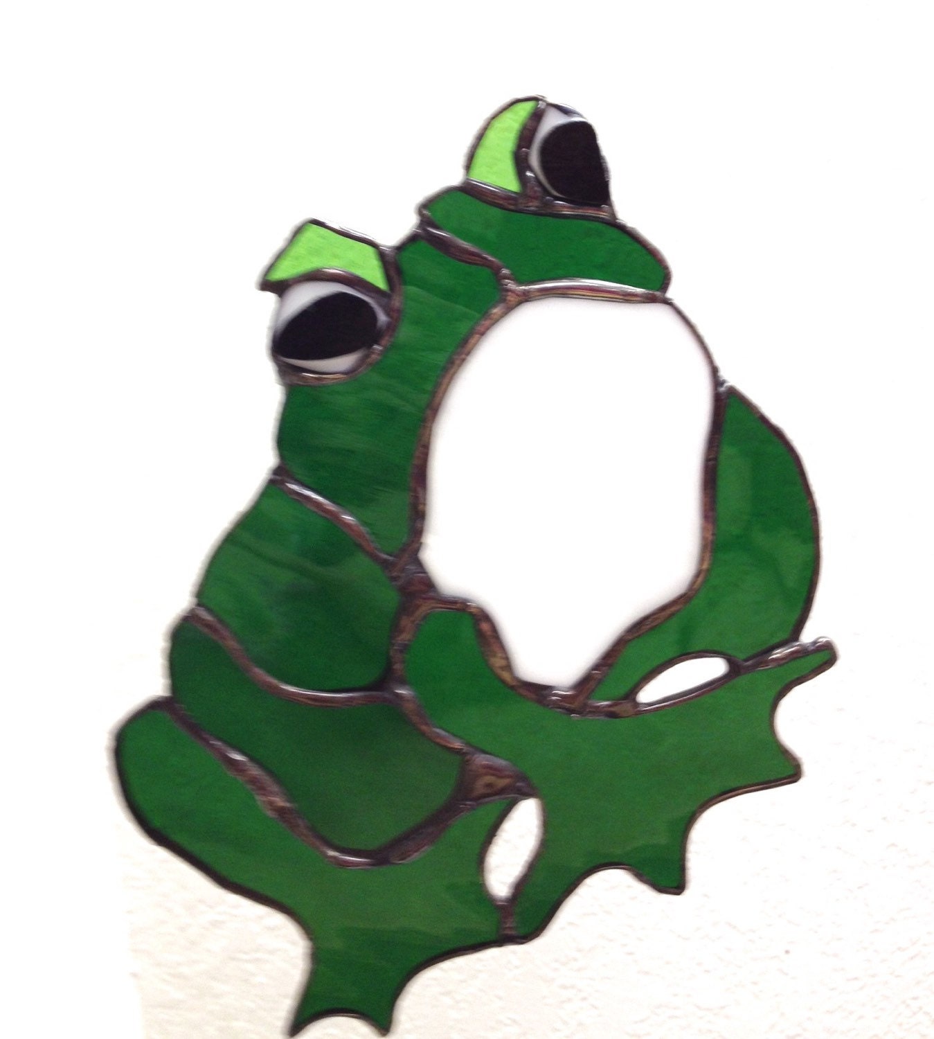 Frederick the Frog Stained Glass Suncatcher