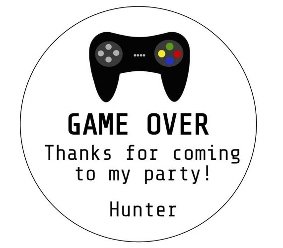 12 Game Over Gaming Stickers Controller Stickers Thank You