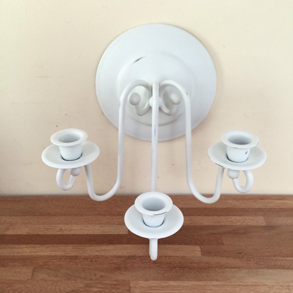 White Shabby Chic Wall Sconce