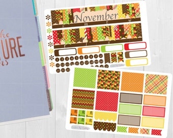 November Monthly Sticker Set - Monthly Planner Stickers, Monthly Planner Kit, November Monthly Kit, for use with ERIN CONDREN LifePlanner