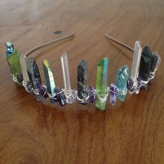 Misty Mountain Crystal Crown by TheWhiskeyWitch on Etsy