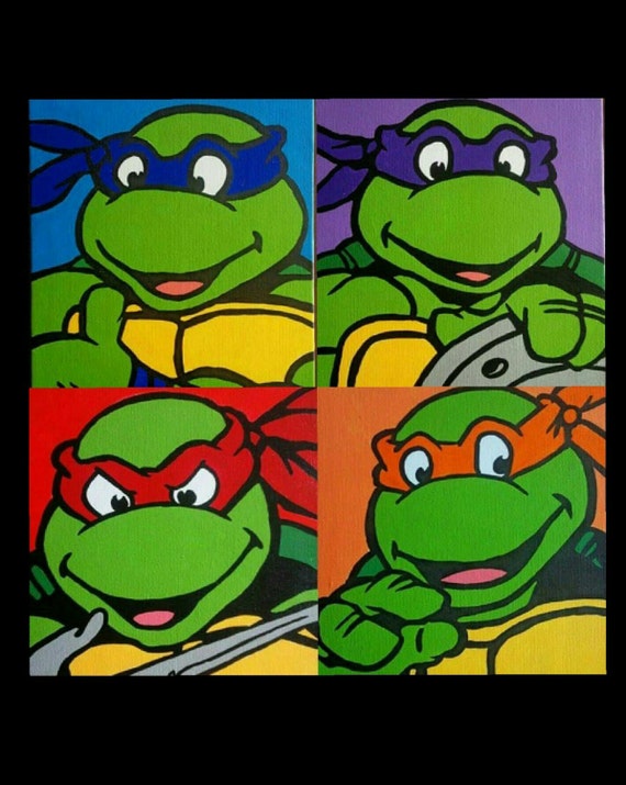 Teenage Mutant Ninja Turtles hand painted acrylic on canvas