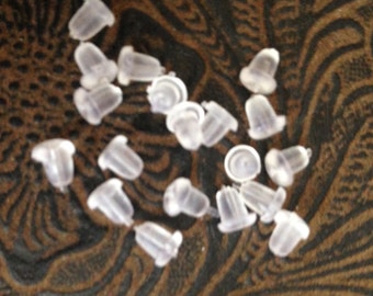 30-4-C Earring backs, clear plastic earring backs, Earring stoppers You choose the quantity starting at 50 pieces for .65