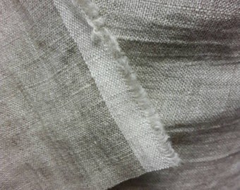 Linen grey fabric, softened grey linen fabric by the yard, linen by the meter, width 143cm 56" washed grey linen by the yard, prewashed gray