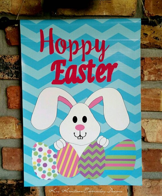 Easter Garden Flag Hoppy Easter Yard House Flag Home