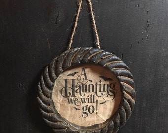 Blackened Round Beeswax Frame w/A Haunting