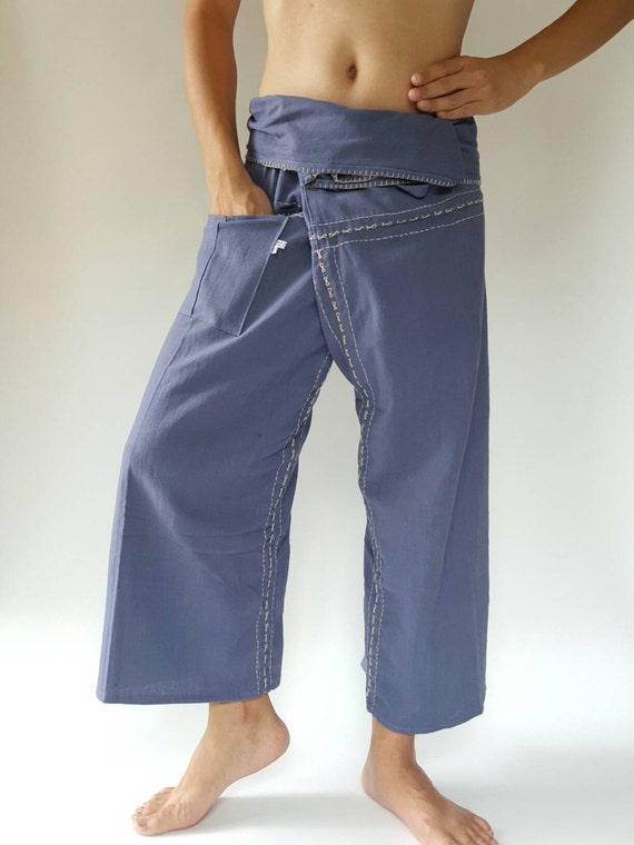 Handmade Thai Fisherman Pants Wide Leg pants Wrap pants