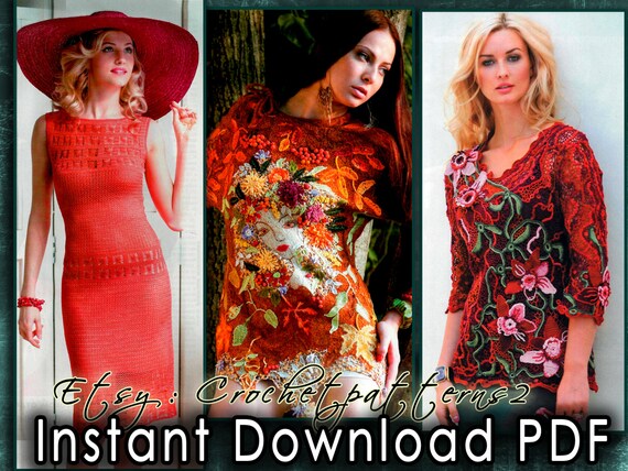 crochet patterns lace bruges bruges lace tunics. crochet Spring/summer & Irish blouses, dresses,