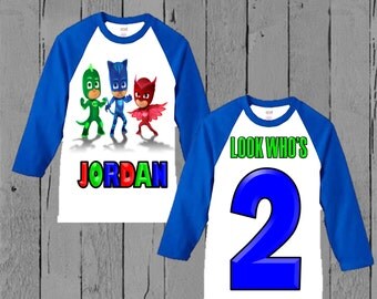 PJ Mask Birthday Shirt - PJ Mask Shirt - Raglan Available