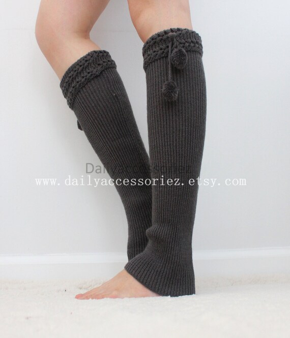 heather gray womens leg warmers knit leg warmers leg warmers