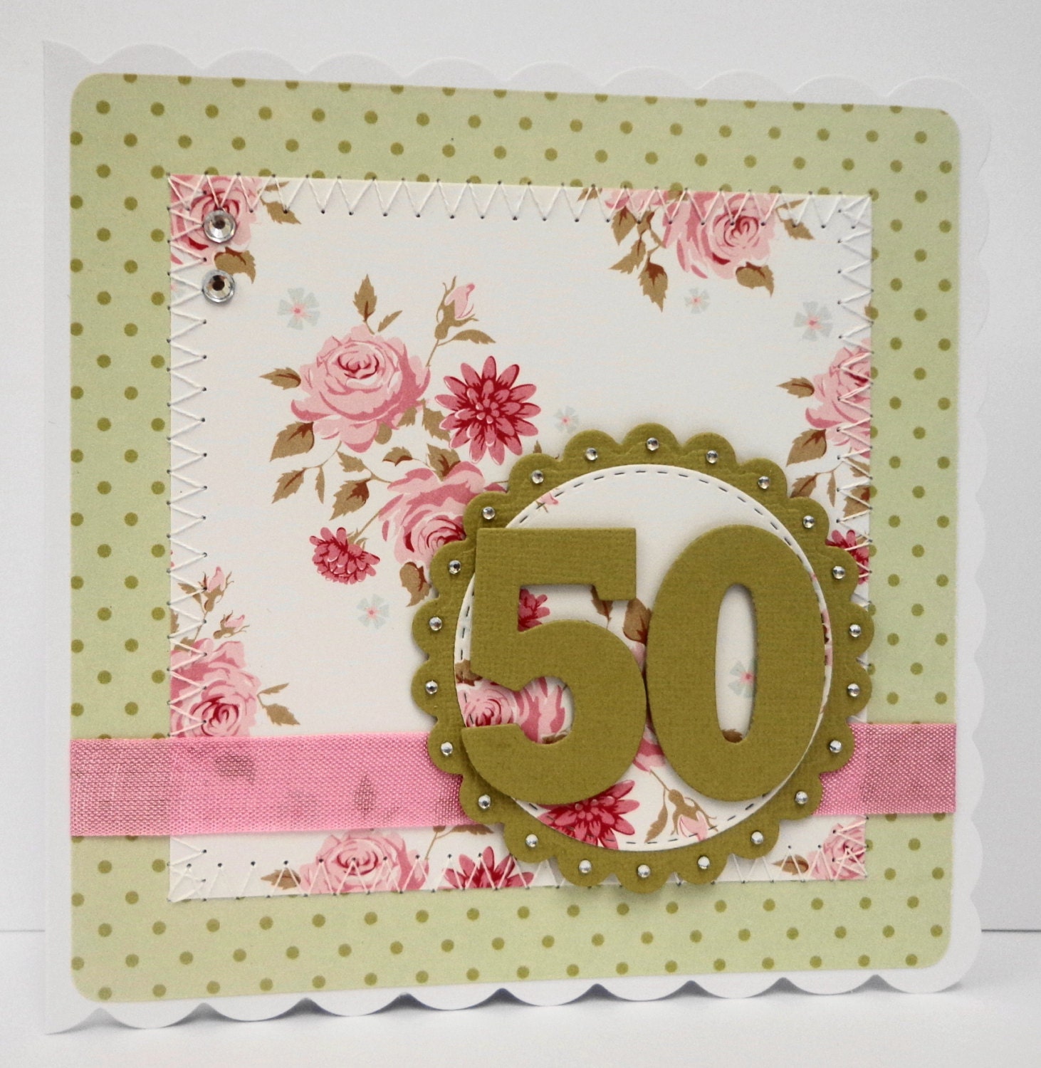 Handmade 50th Birthday Card