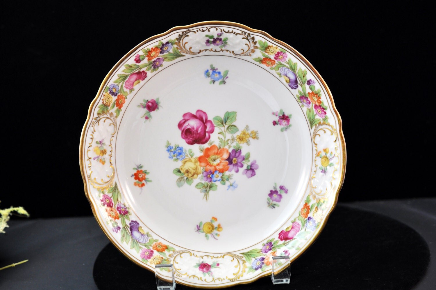 Dresden Bowl vegetable bowl small antique porcelain bowl