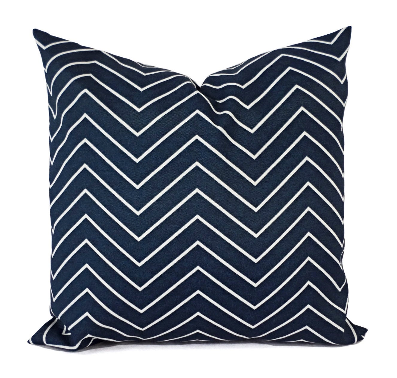 Two OUTDOOR Pillows Navy White Pillow Cover by CastawayCoveDecor