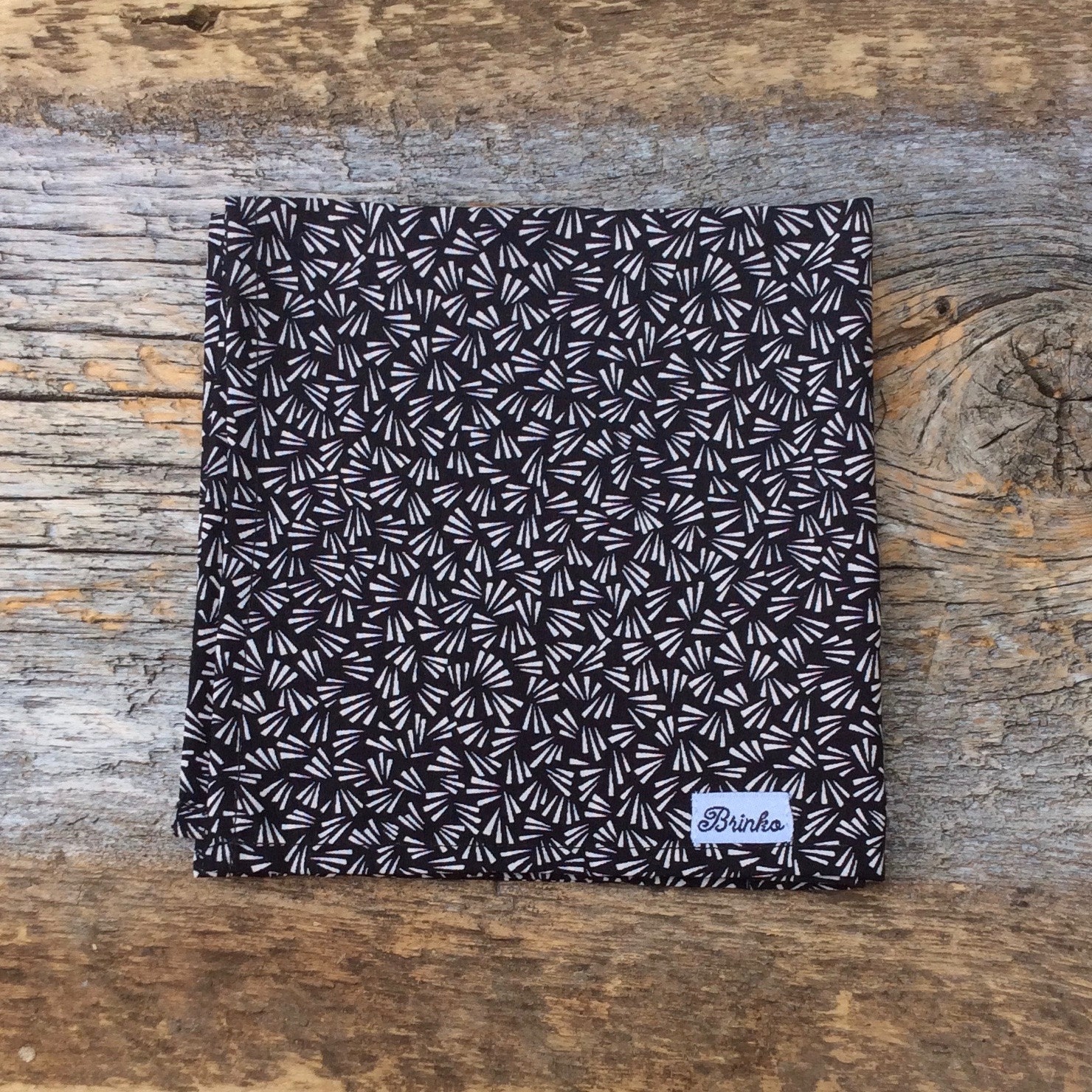 Black and White Pocket Square. Black Tie Pocket Square. Mens