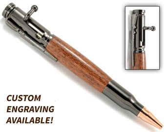 SALE! Bolt Action Pen | Bullet Pens | Wood Bullet Groomsmen Gifts for Him | Custom Bullet Pen Gift | 5th Anniversary Gifts for Him Bullet