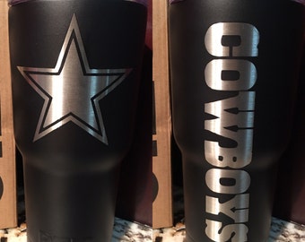 YETI/AXIS/30 oz/Dallas Cowboys Matte Black/Powder Coat/Stainless Tumbler/No Vinyl