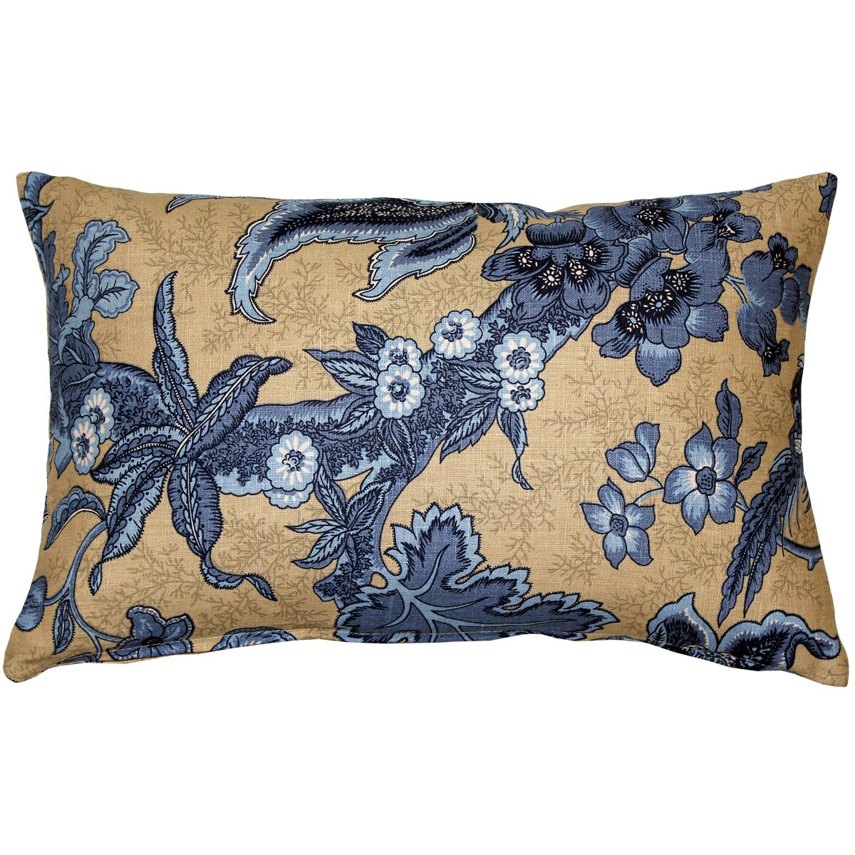Tuscany Linen Brewood Blue Throw Pillow 12X20