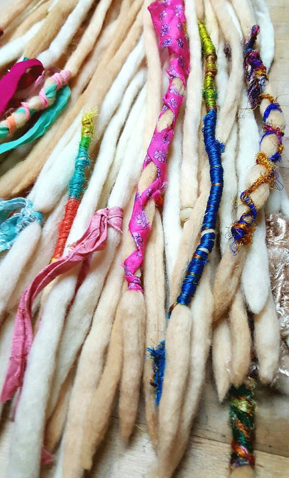 Dreadlock Extensions Wool Dreads Double Ended set of 50