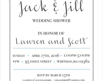Jack And Jill Wedding Shower Invitations 9