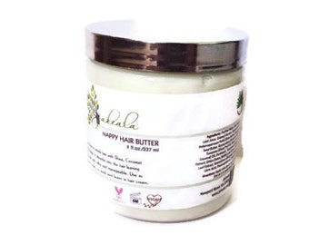 Shea Coconut Mango Hair Butter Cream Nappy - Castor Oil Product Damaged - Natural Hair Cream / Moisturizer / Conditioner Shea 4oz