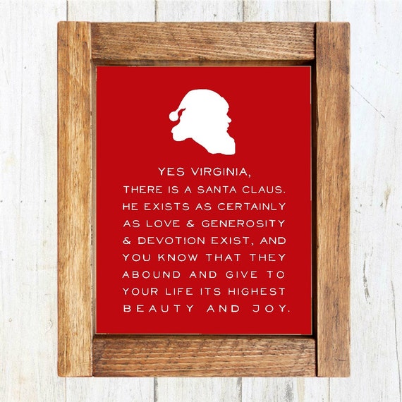 Christmas Printable Yes Virginia There Is A Santa Claus...