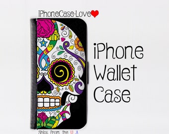 Sugar skull iPhone SE Case - sugar skull iPhone SE Wallet Case - sugar skull iphone SE - sugar skull iPhone se Wallet