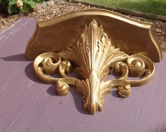 vintage shabby chic wall shelf, scroll and romantic
