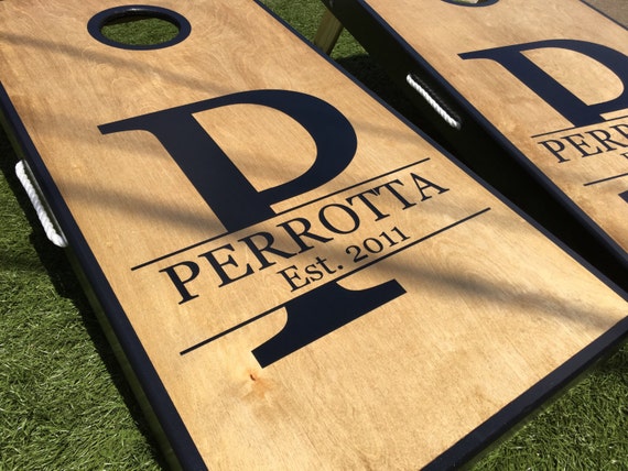 Custom Monogram Personalized Cornhole Board Sets By WGCornhole