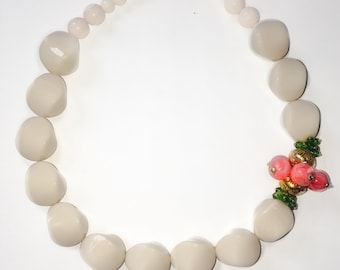 Ivory & Coral Vintage Estate Stunner!
