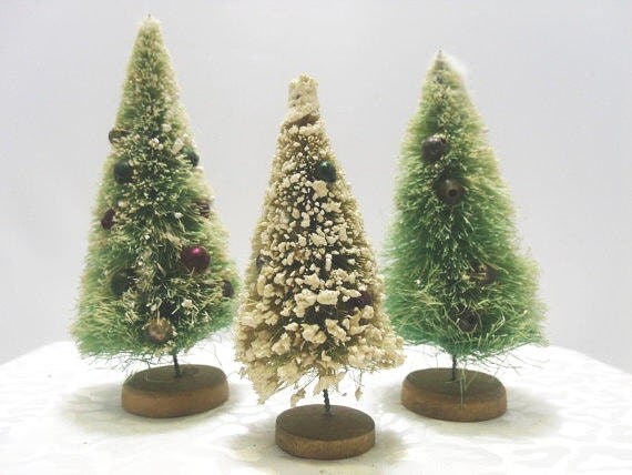 sale three vintage bottle brush christmas trees 1950 s sale three vintage bottle brush christmas trees 1950 s