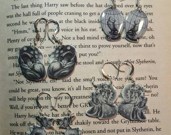 Harry Potter Earrings - Harry Potter Chapter Art