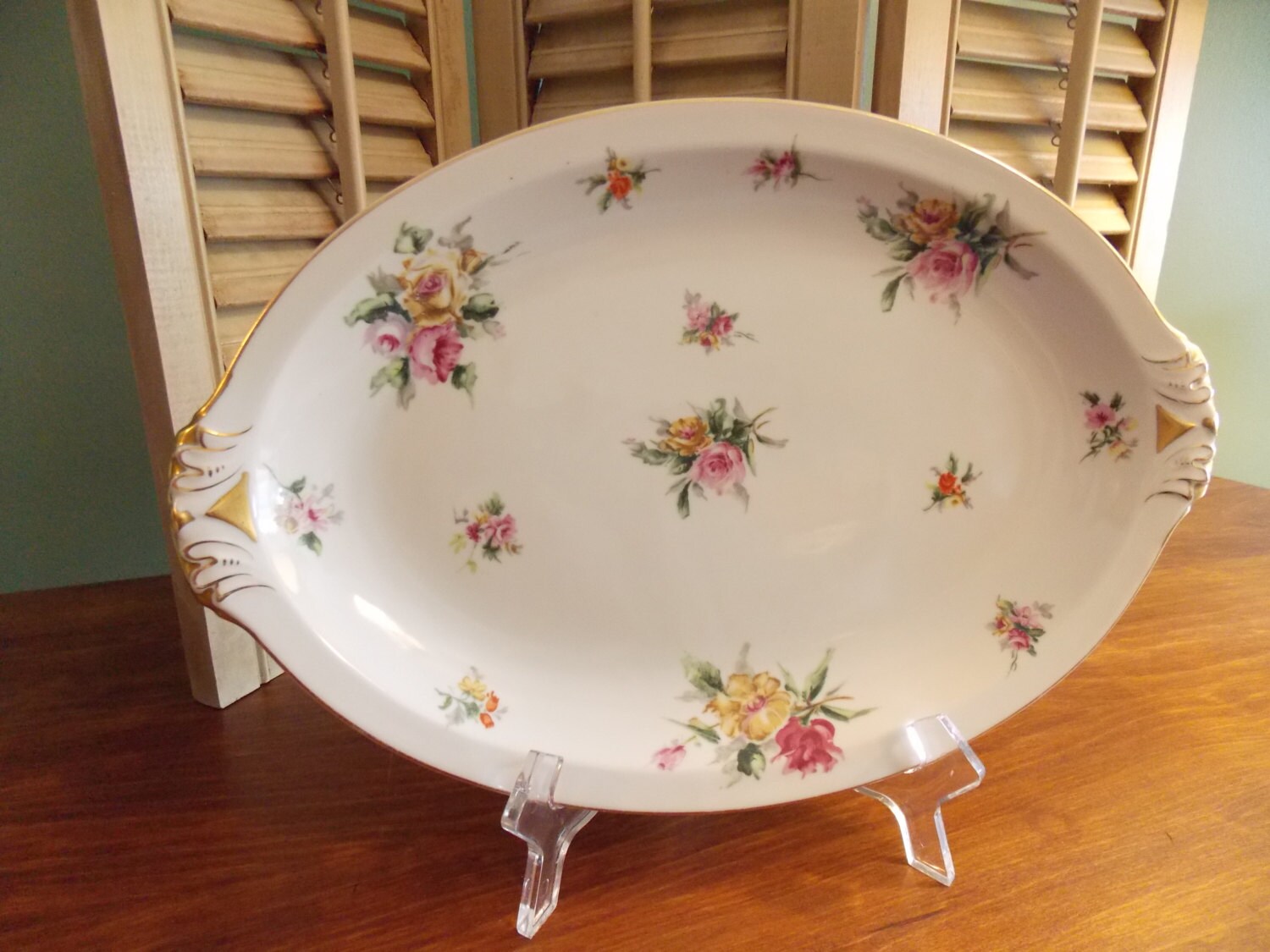 Platter Vintage Oval CHINA SERVING PLATE Meito China