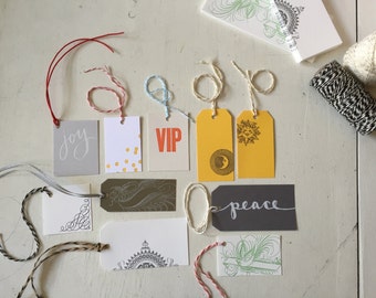 Items similar to Letterpress Gift Tags - Any Occasion Set of 8 on Etsy