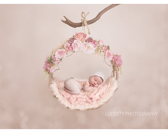 Digital backdrop/prop (Woodland Swing Floral)