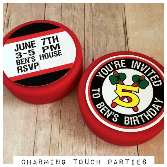 Hockey Puck Invitations 4