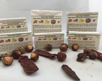 Organic Ayurvedic improved shampoo bar Amla,Bringaraj,Brahmi,Neem,Shikakai,Soapnuts, Fenugreek Herbal hair soap conditioner - BULK