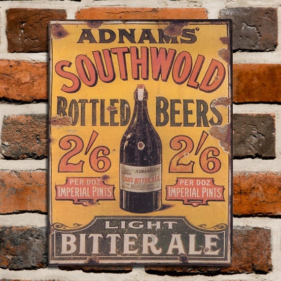Adnams Beer Tin Sign Vintage Beer Ale Wall Sign Tin Bar