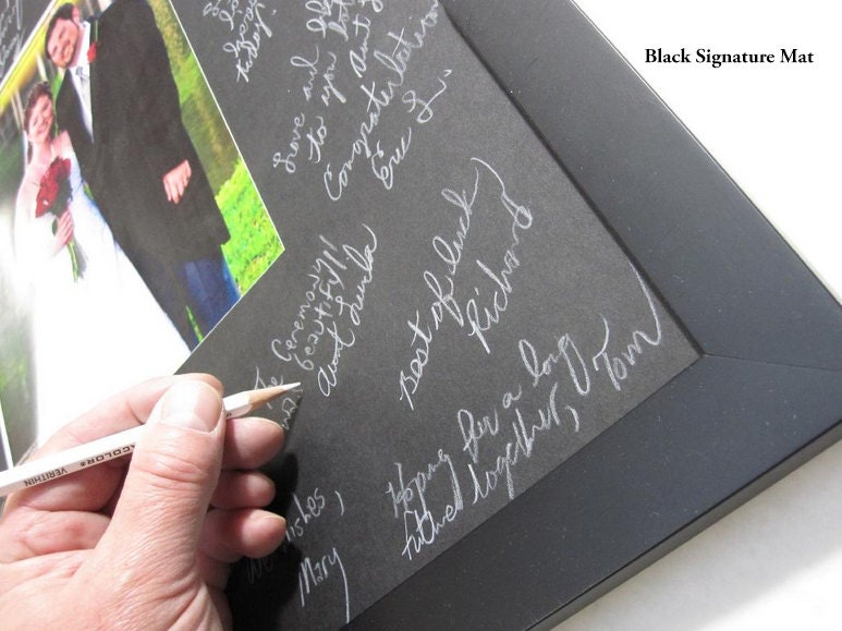 Signature Mat WITH Wood Frame For your wedding or event