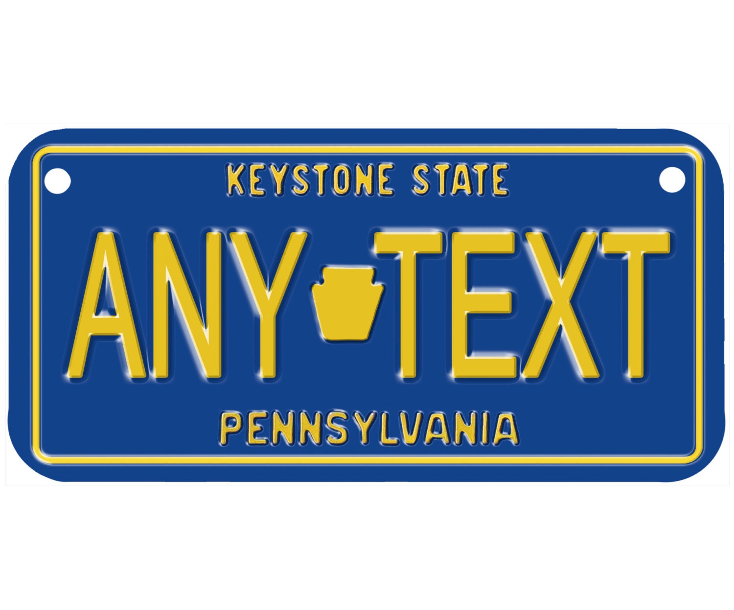 Custom Personalized State License Plate Pennsylvania 1993