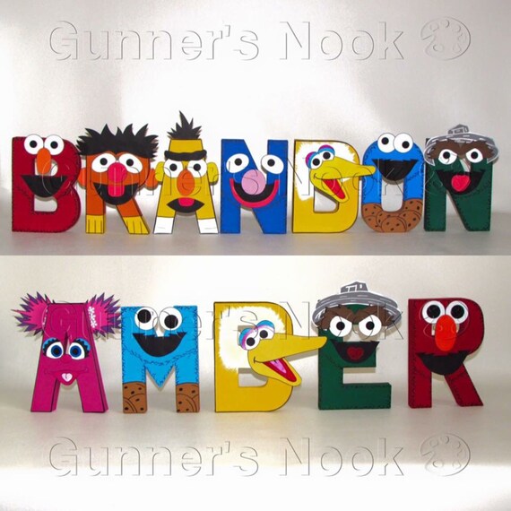 Sesame Street Letters Price Per Letter by GunnersNook on Etsy