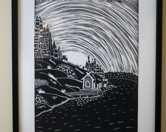 Archipelago 3 Original Lino Print
