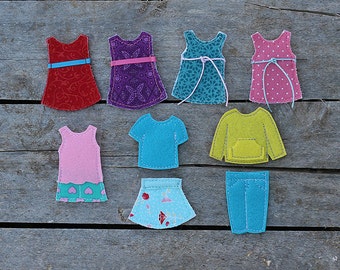 Custom Outfits for Felt "paper" doll, 1 outfit of your choice
