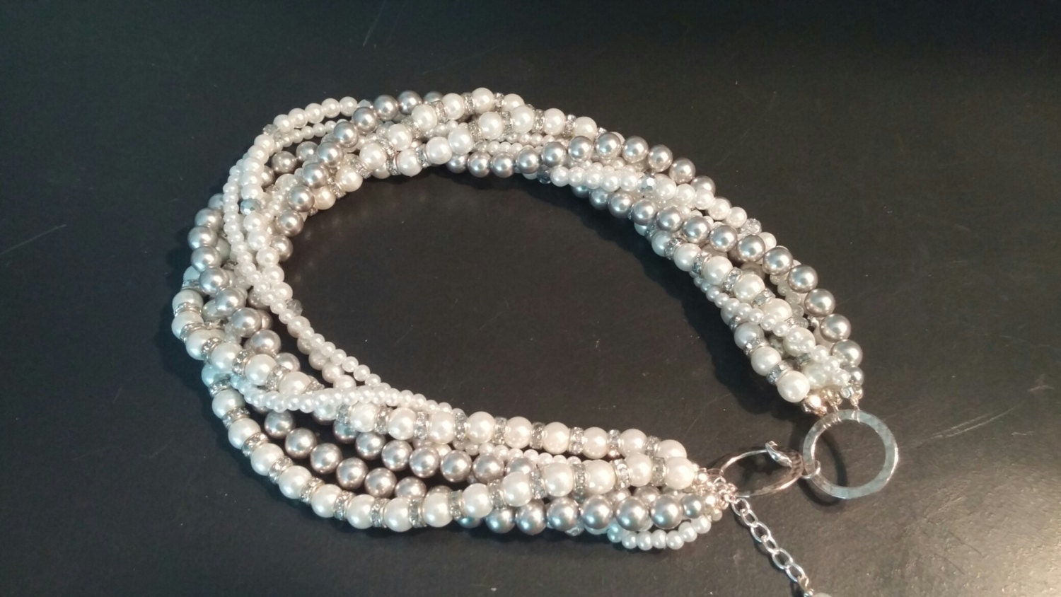 pearl multi strand necklace