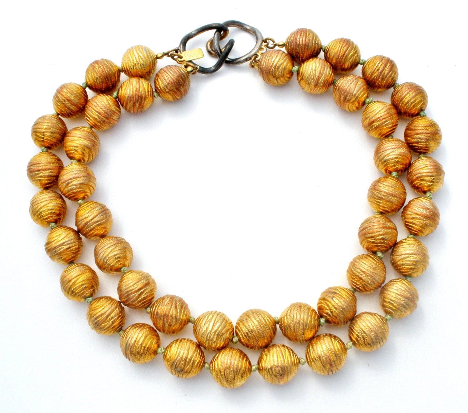 Donald Stannard Vintage Necklace Large Beads Multi Strand