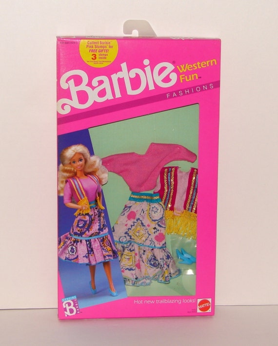 1989 Nrfb Barbie Western Fun Fashion 9951 By Mattel