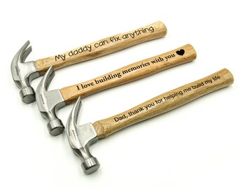 Engraved Hammer - Wooden Engraved Gift for Dad - Father of the Bride - Gift for Husband - Anniversary Gift - Daddy Hammer - Fathers Day