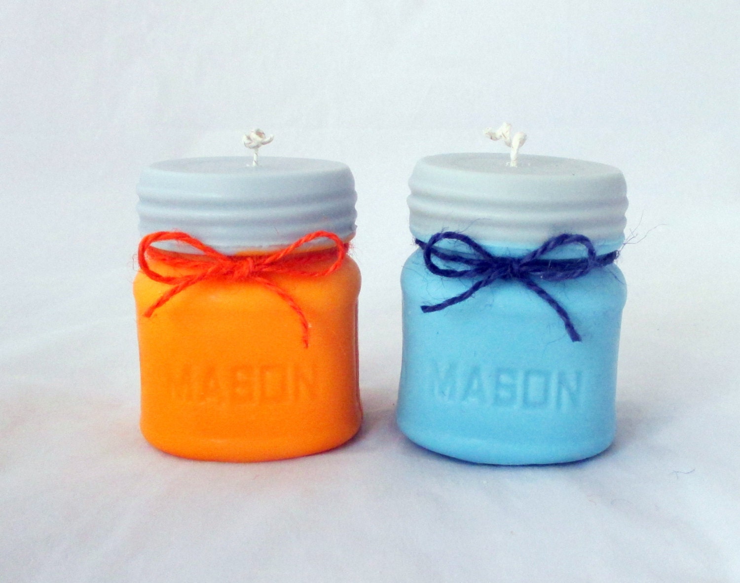 Pillar candle mason jar candles Ball Mason jar half pint
