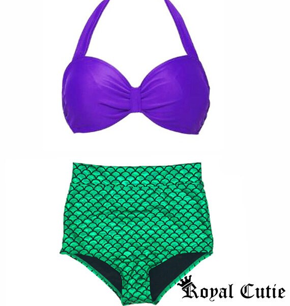 Mermaid Bathing Suit Adult Women Bikini by RoyalCutieCouture